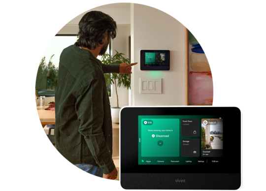 vivint smart hub pro 2 mounted on wall