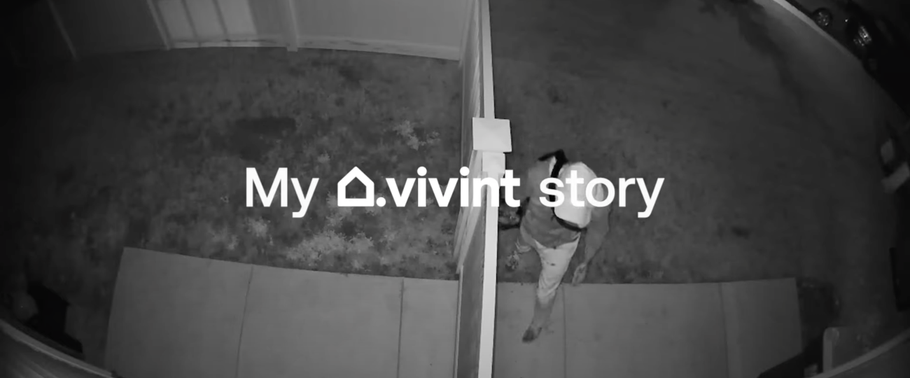 Robber scared away by a Vivint camera.