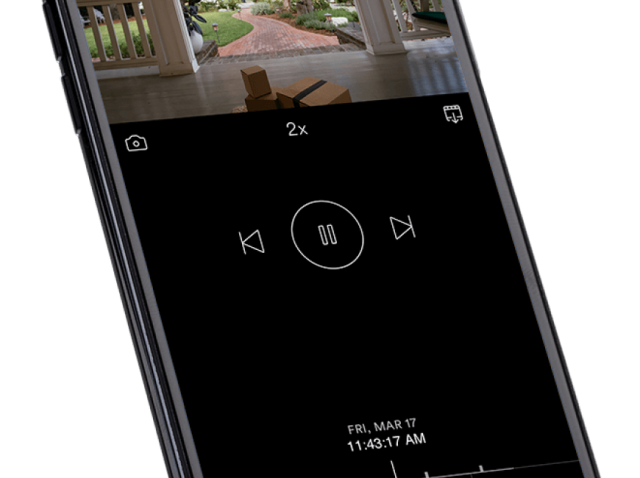 Close Up of Outdoor Camera App