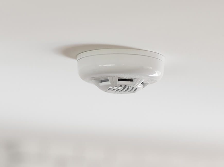 CO Detector on ceiling