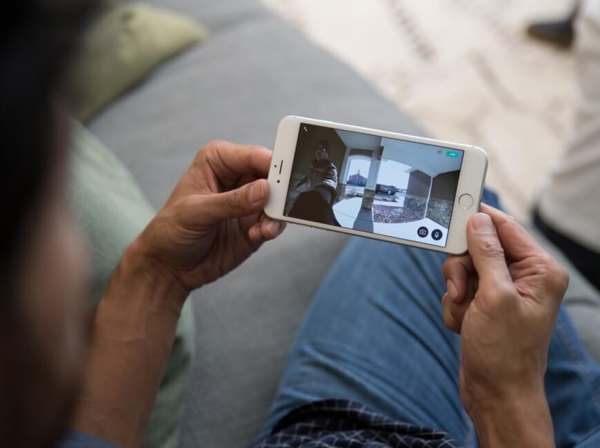 boy looking at video on app