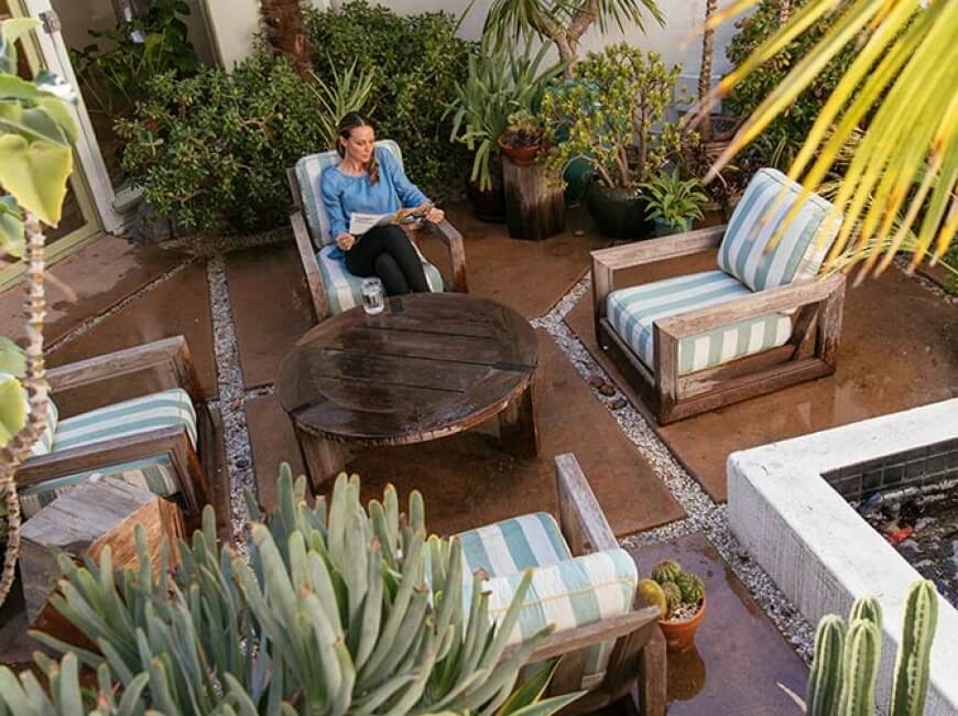 Woman Patio