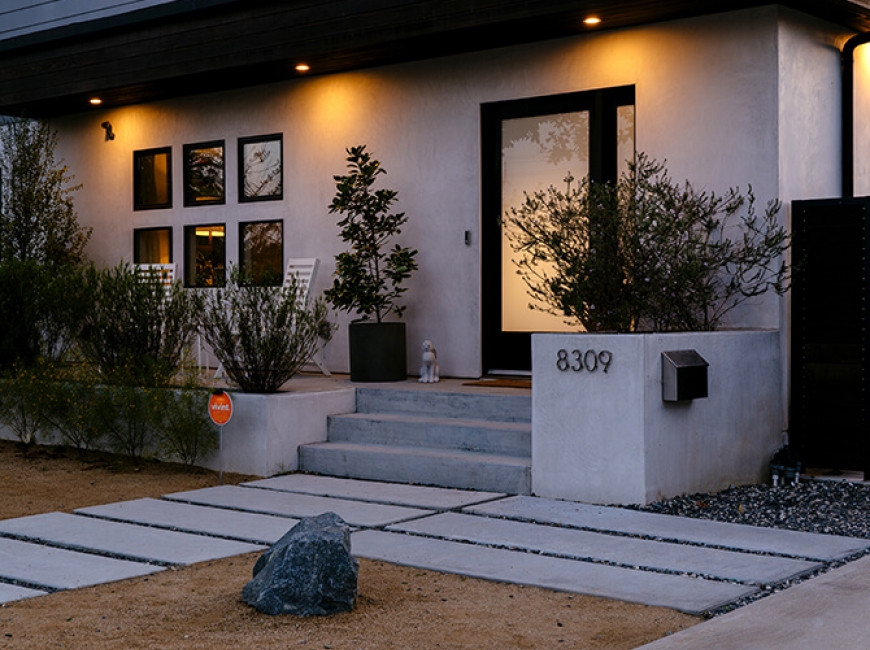 Smart Lighting - Front Door at Night - 670x540