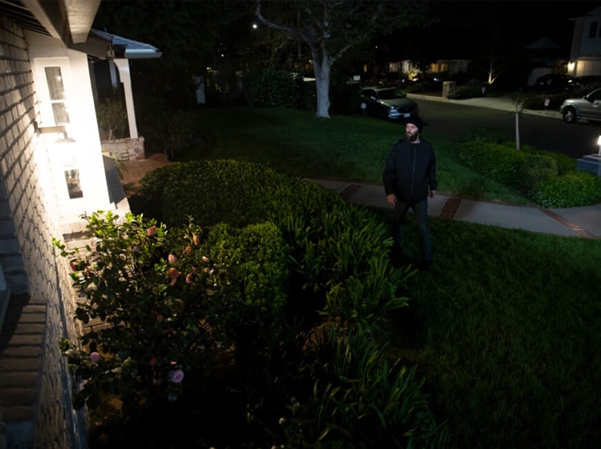 Burglar outside house
