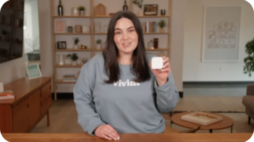 a women introducing water sensor